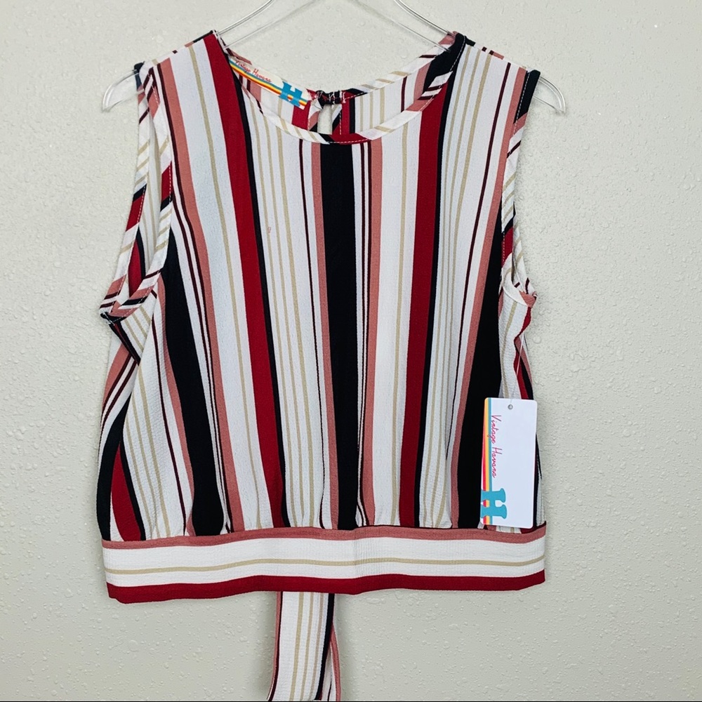 Vintage Havana Kids | Tie Back Stripped Tank
